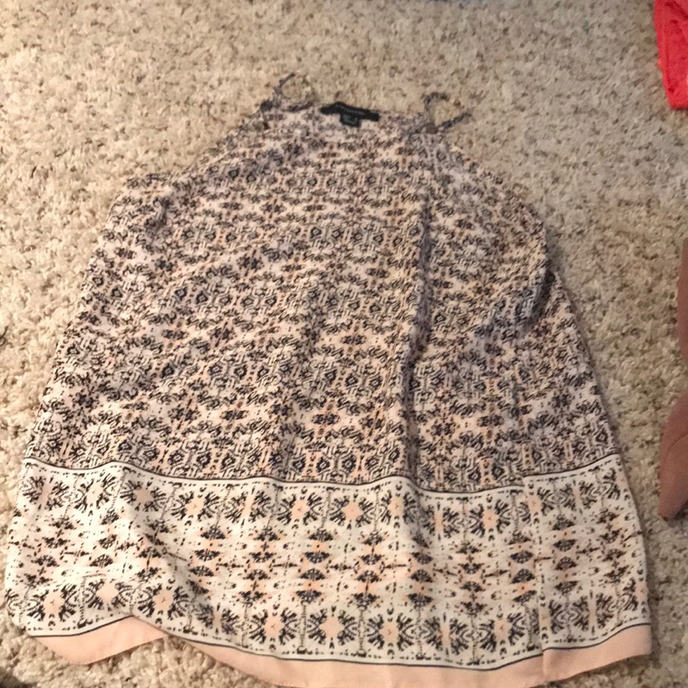 Pink printed tank top